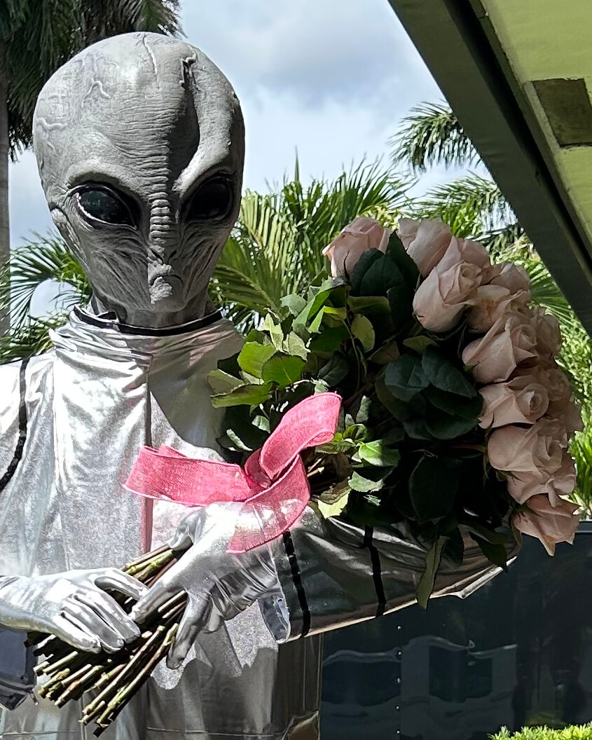 Alien Surprise with Roses