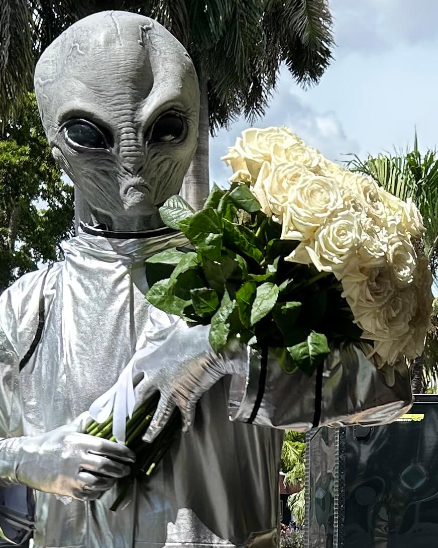 Alien Surprise with Roses