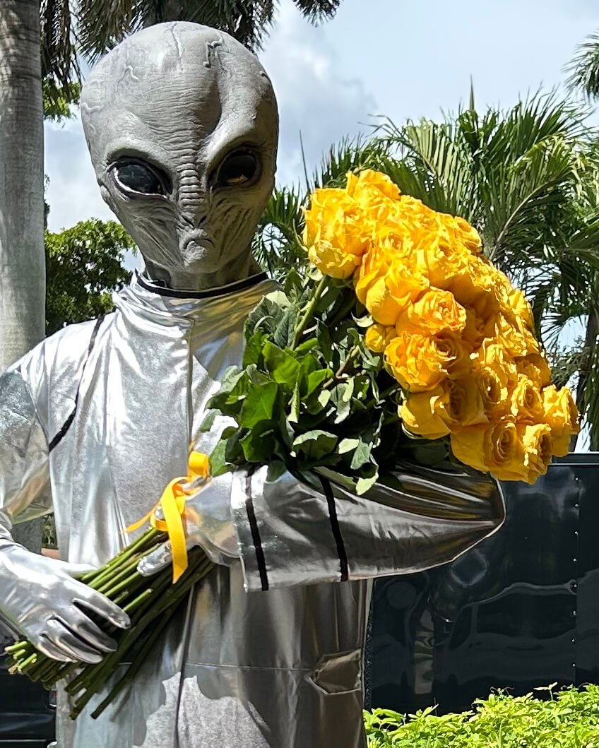 Alien Surprise with Roses