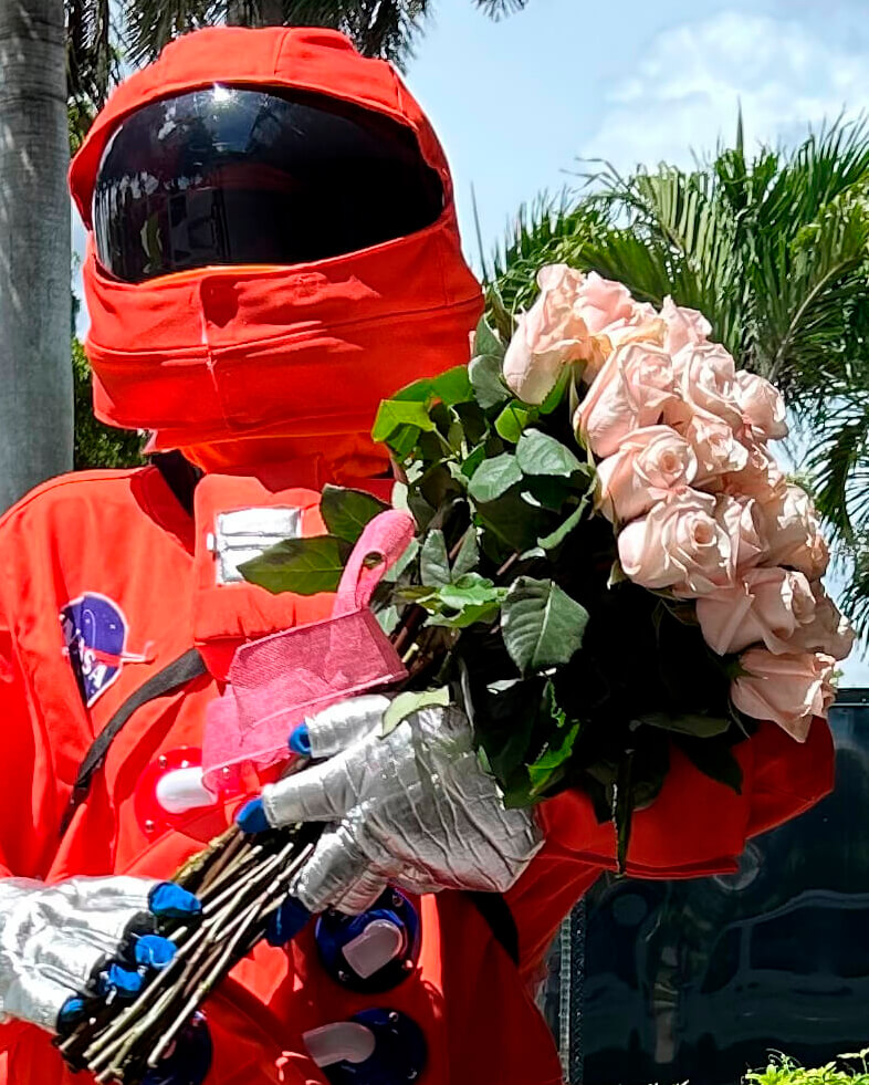 Brave Orange Astronaut