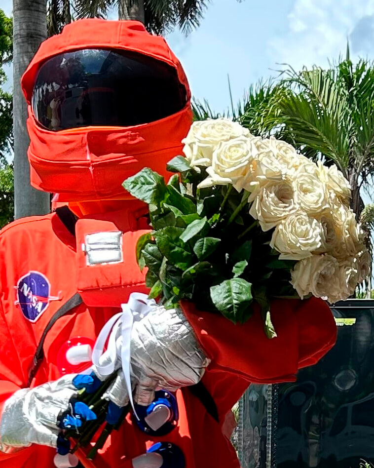Brave Orange Astronaut