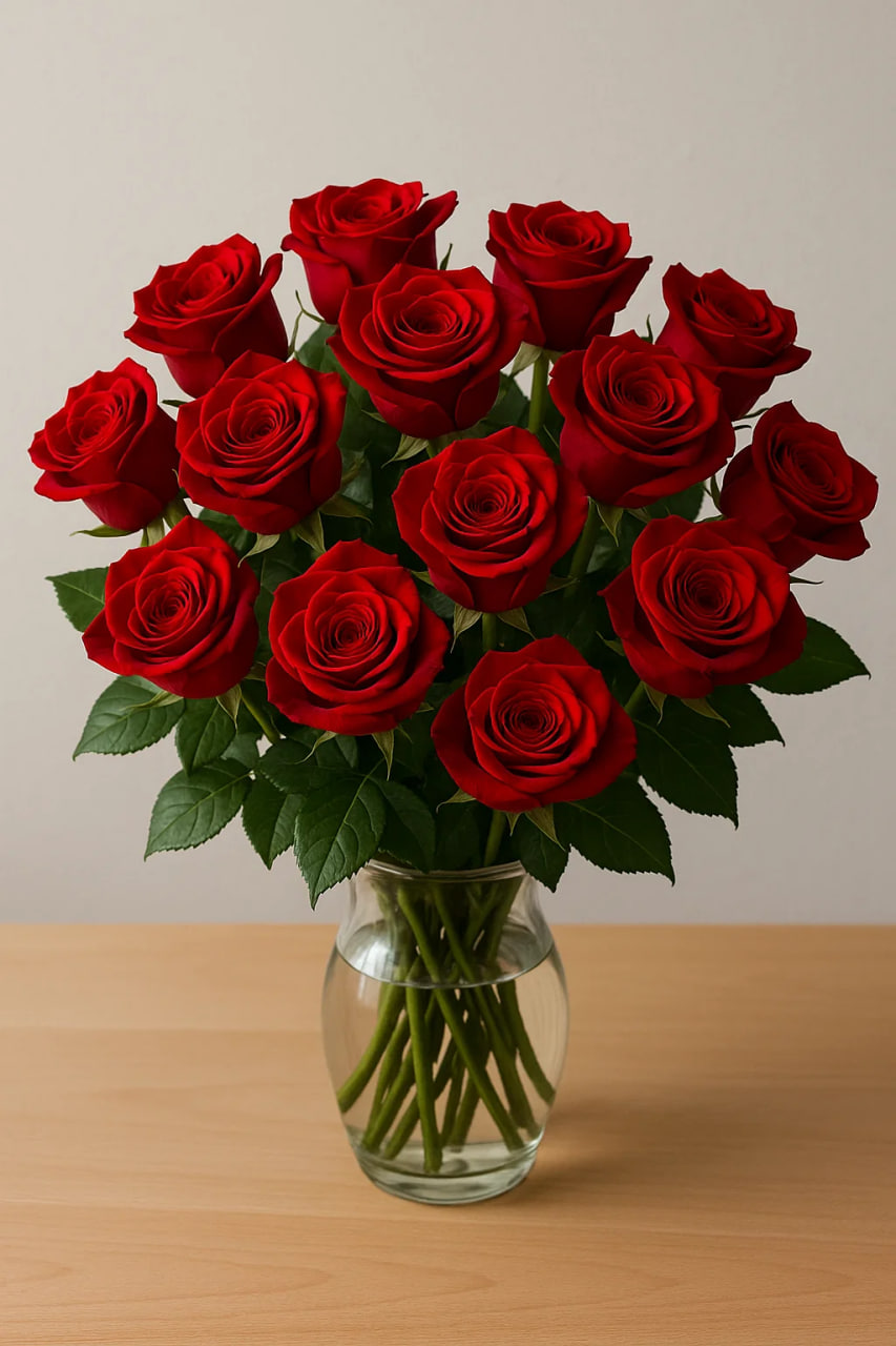 1 dozen red roses